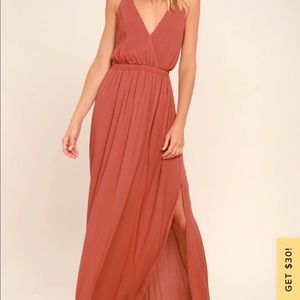 Lulu’s Lost In Paradise Maxi Dusty Rose XS
